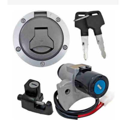 Chave Ignição Kit com Trava Capacete e Tampa Tanque XRE 300 16-18