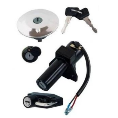 Chave Ignição Kit com Trava Capacete, Tampa Lateral e Tampa Tanque Factor 125 08-13