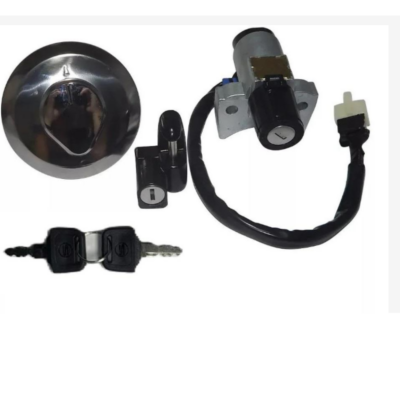 Chave Ignição Kit c Bloqueador e Tampa Tanque Titan150 ES/KS
