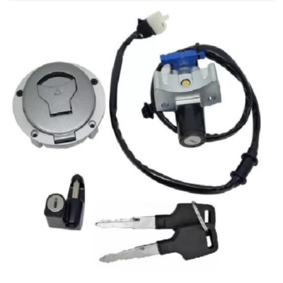 Chave Ignição Kit com Trava Capacete e Tampa Tanque XRE 300 19-21