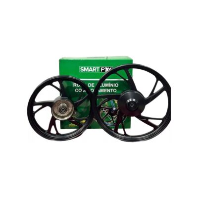 Roda Liga Leve Preta 5 Pts Biz 125Ks-Es/100Ks-Es/110I Par