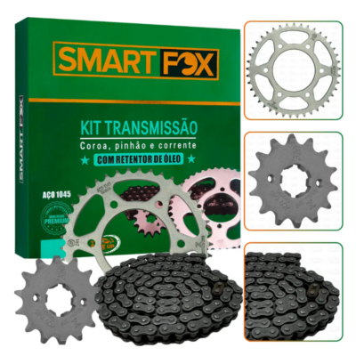 Kit Transmissão Relação Fazer 150 14-24 c/ Retentor de óleo