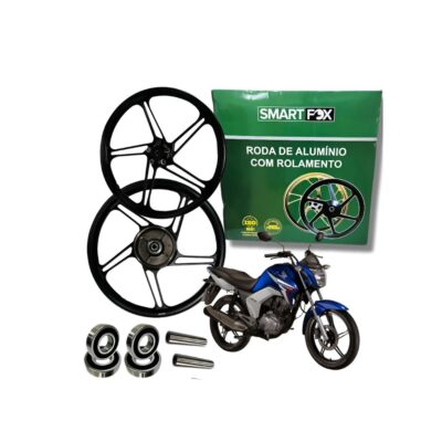 Roda Liga Leve Preta 5 Pts Titan150 Es-Ex/160Ex/Fan160Esd